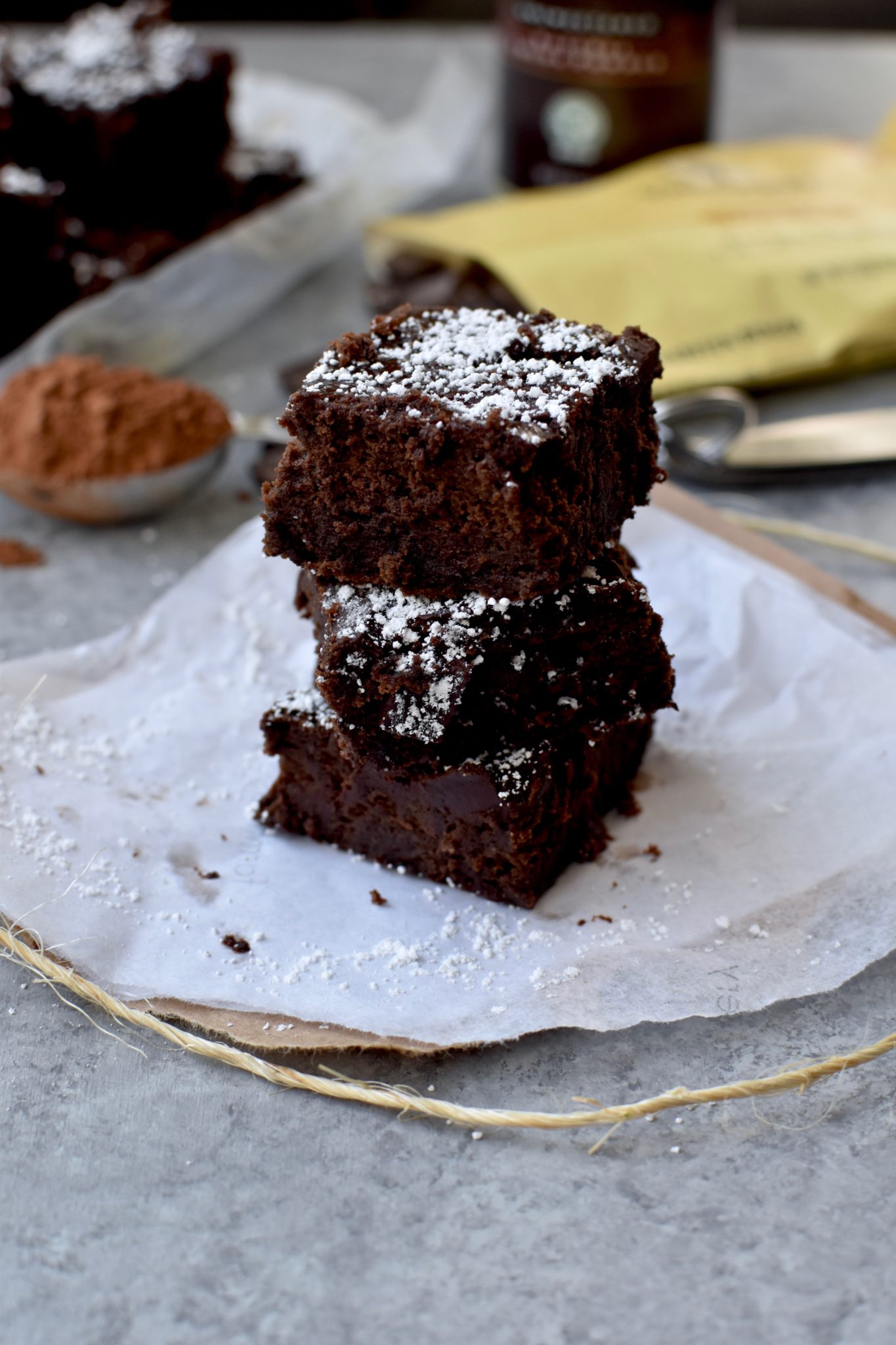 super fudgy double chocolate glutenfree black bean brownies cait's plate