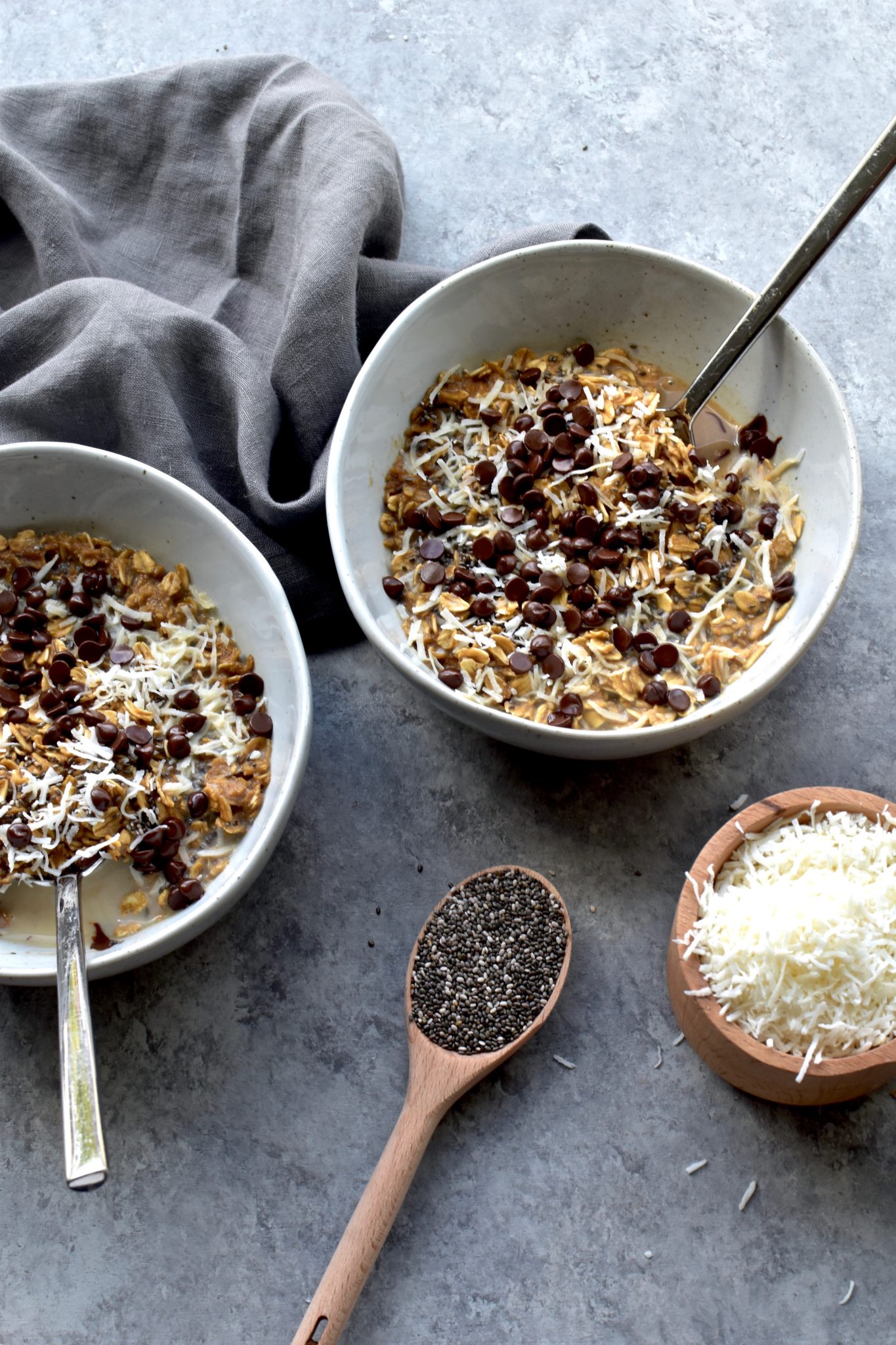 midnight mocha oatmeal bowls from nourishing superfood bowls cait's