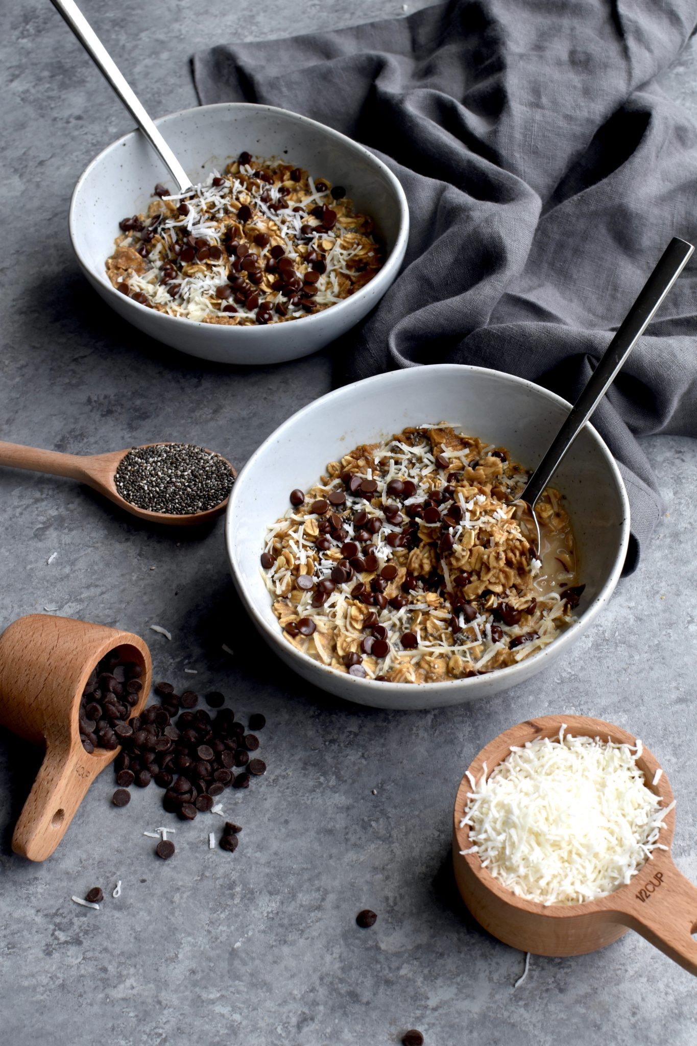 midnight mocha oatmeal bowls from nourishing superfood bowls cait's