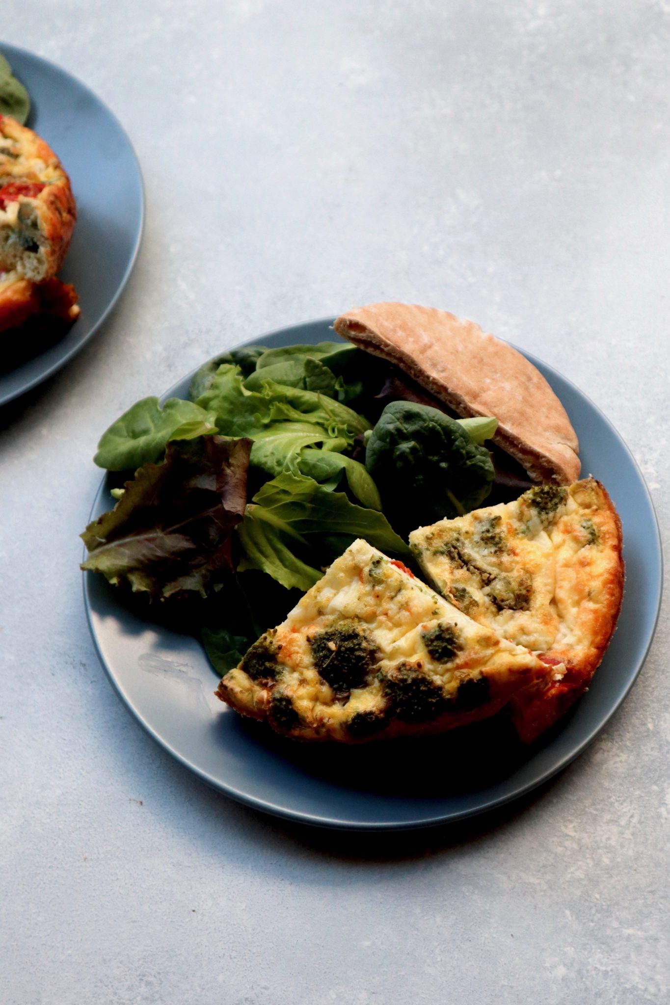 pesto vegetable and mozzarella egg bake cait's plate