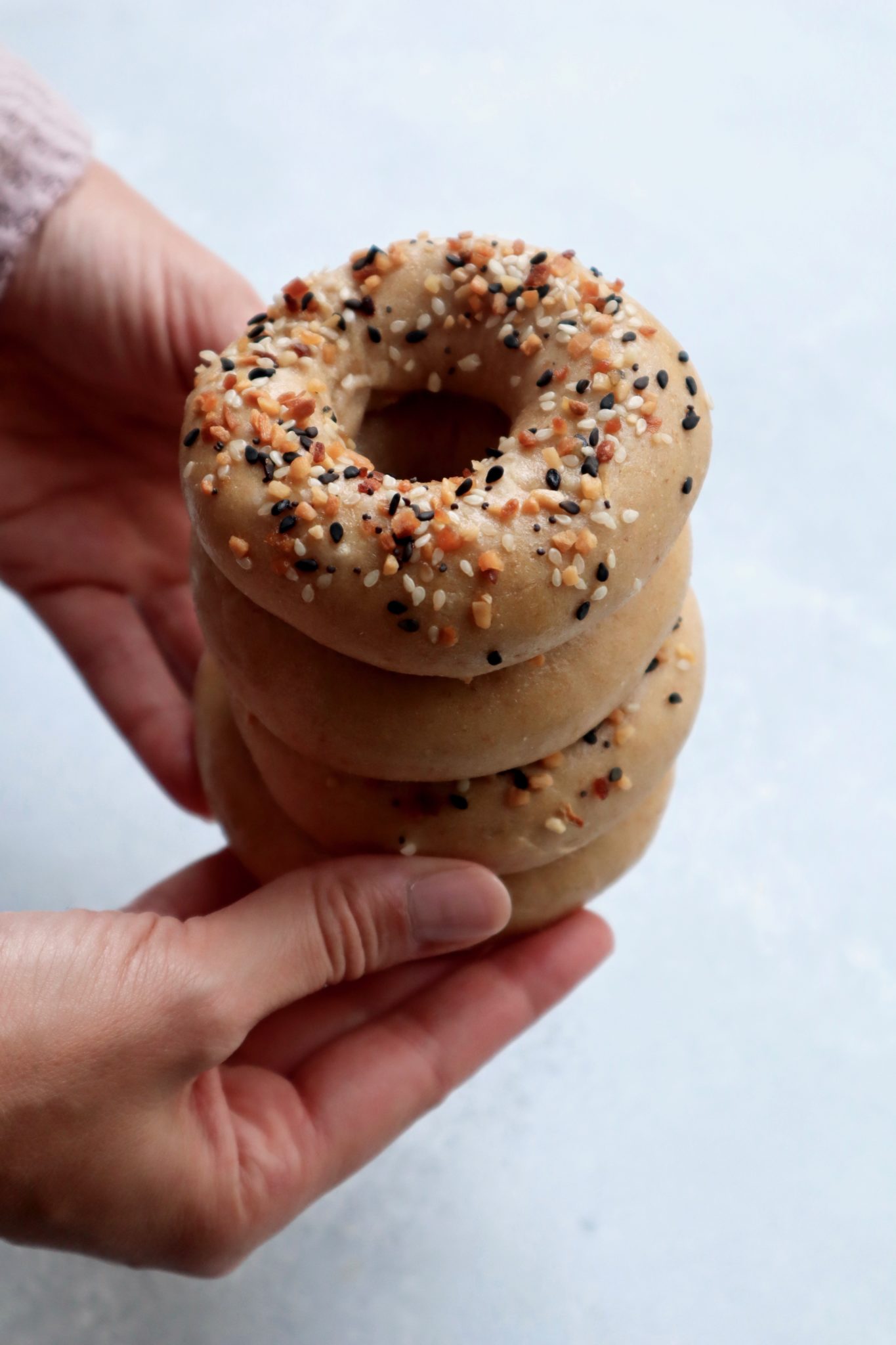 3 ingredient whole grain bagels cait's plate