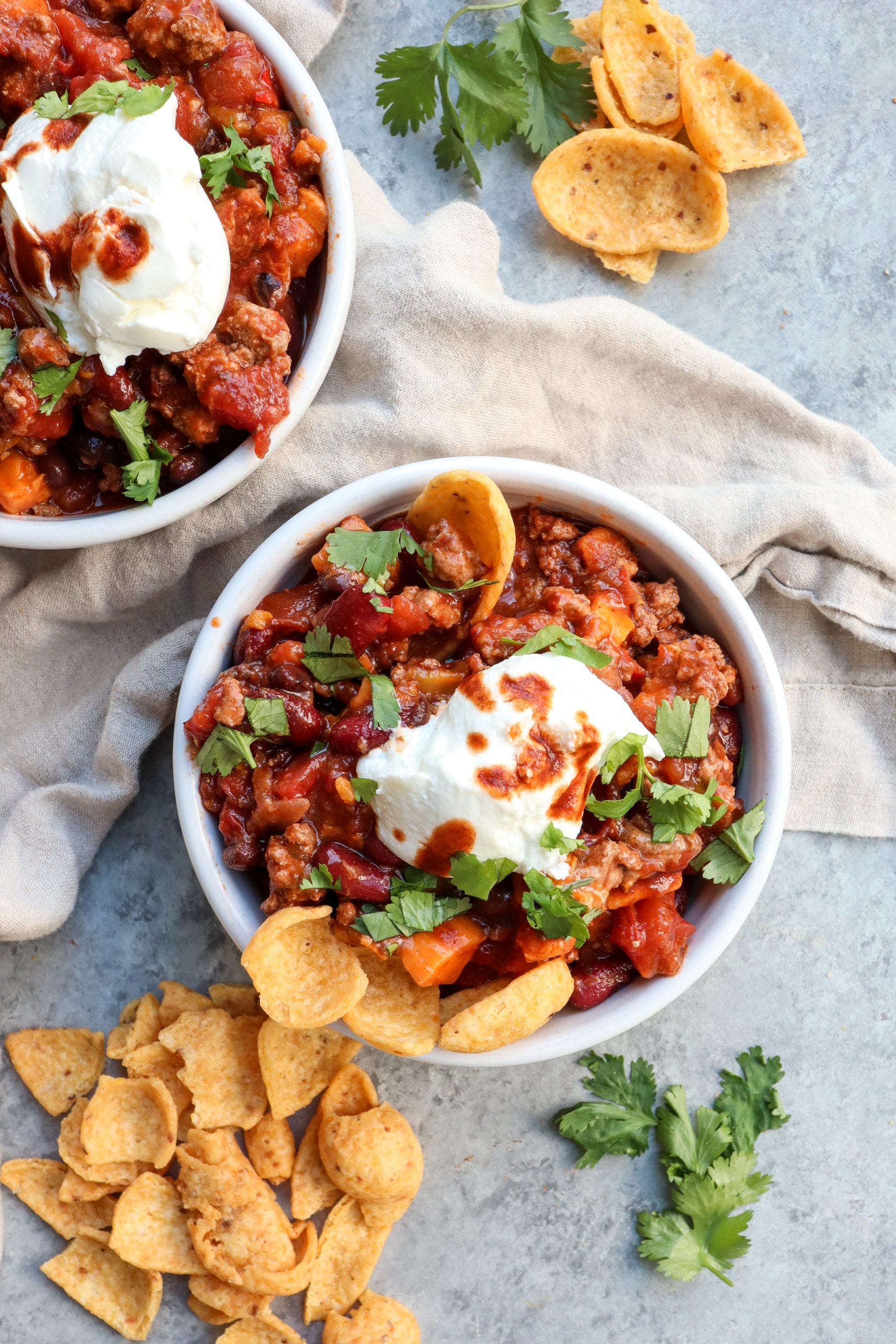 slow cooker turkey, bean & veggie chili cait's plate