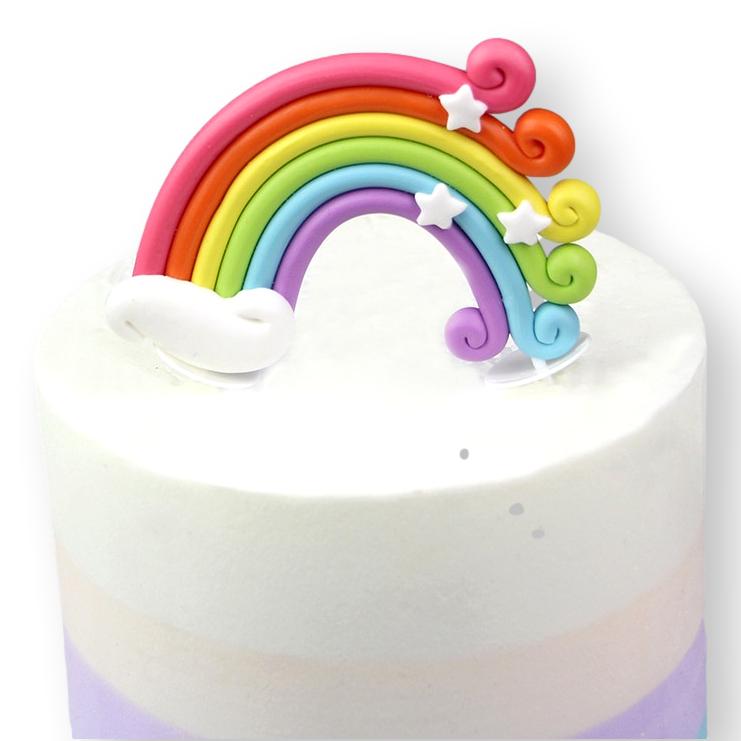 Soft pottery rainbow cake decoration topper Cake Decorating Supplies