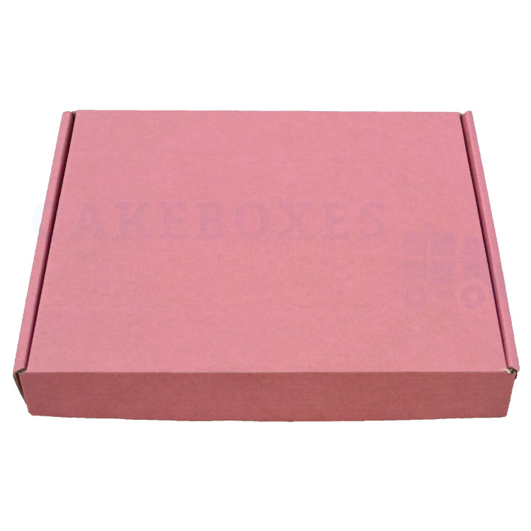 Postal Mail Box Small Pink 240x187x30 Tray Box (QTY 100) Cake Boxes