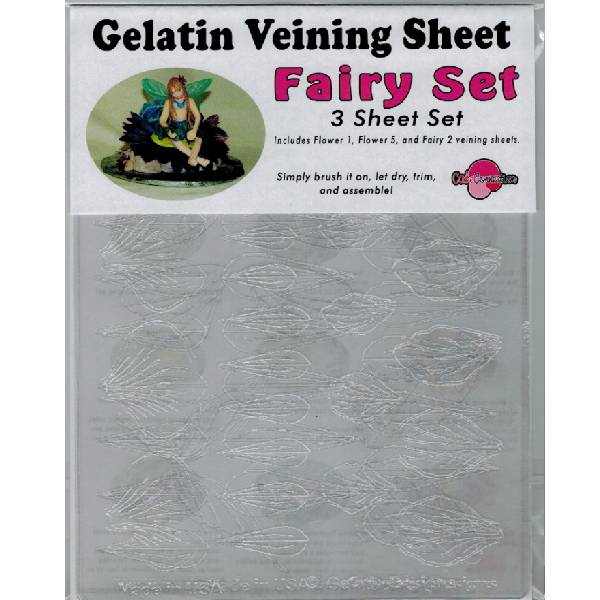 Gelatin Veining Sheet Set Fairy Set Cake Connection