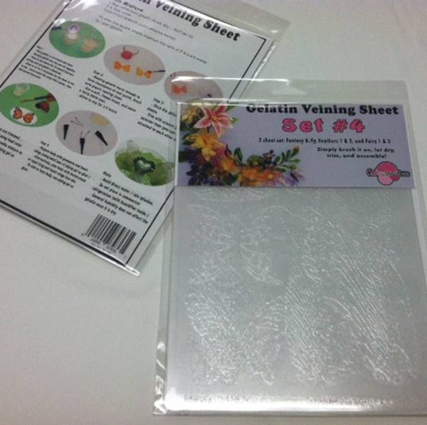 Gelatin Veining Sheets SET 4 Cake Connection