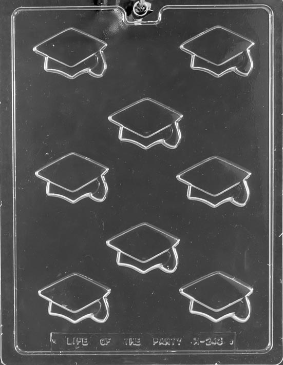 CANDY MOLD Graduation Cap 1 7/8″ Cake Connection