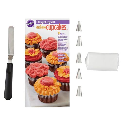 Wilton I Taught Myself Cupcake Decorating Book & Tool Kit Cake