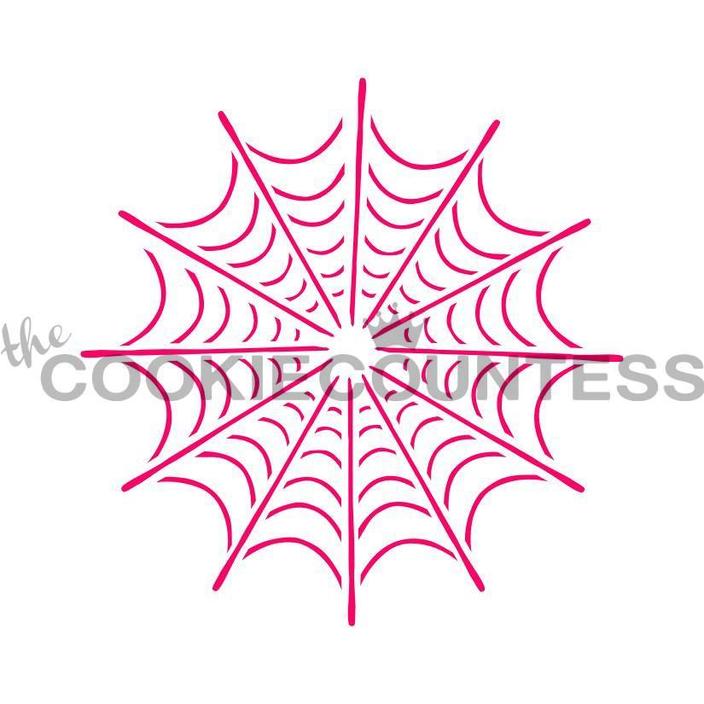 stencil single spider web Cake Connection