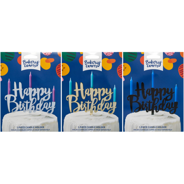 Candle Holder Happy Birthday Cake Connection