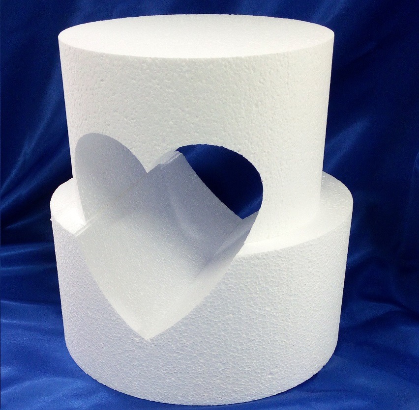 Heart Cut Outs Hole Cut Tiered Cake Dummies Wedding Cakes