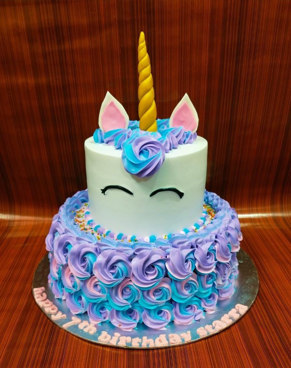 2 Tier Unicorn Birthday Cake Cake House Online