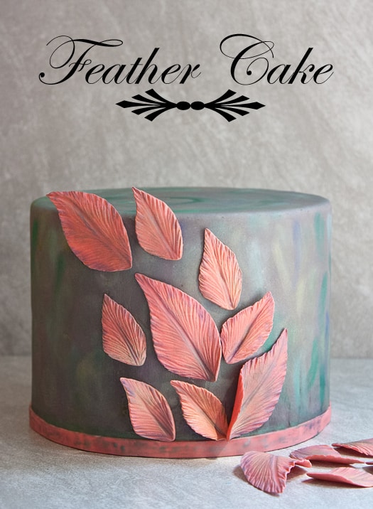 How to make "featherinspired" leaf cake decorations Cake Journal