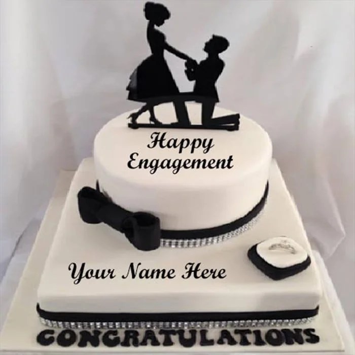 Happy Engagement Cake Cake O Clock Best Customize Designer Cakes Lahore