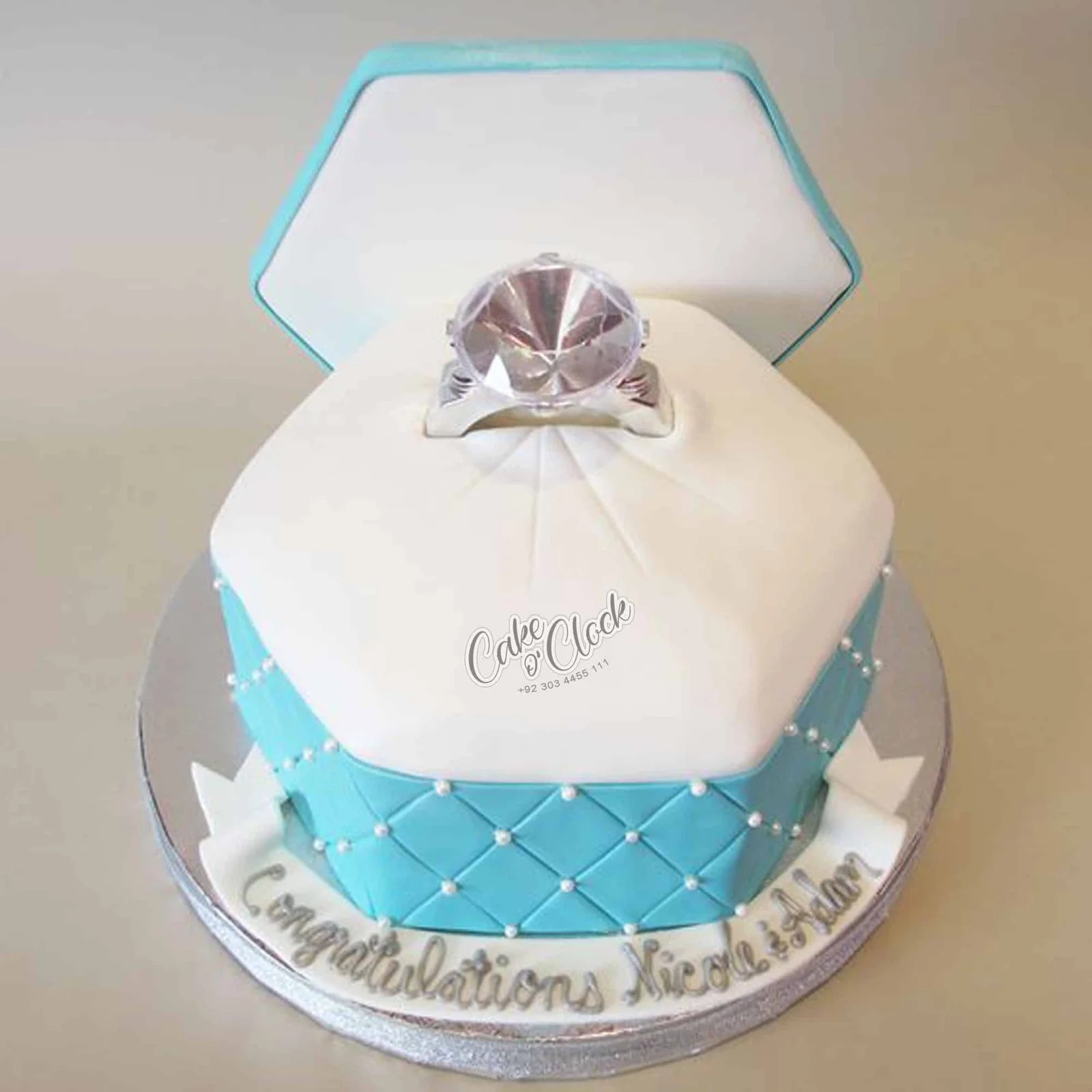 Engagement Ring Cake Cake O Clock Best Customize Designer Cakes Lahore