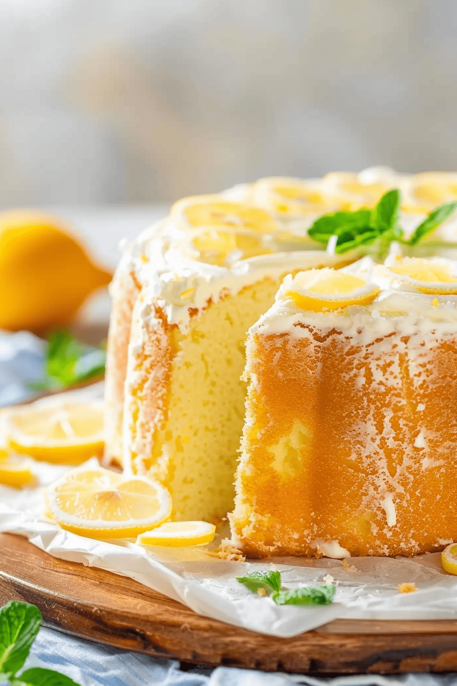 Simple Glazed Lemon Chiffon Cake Recipe