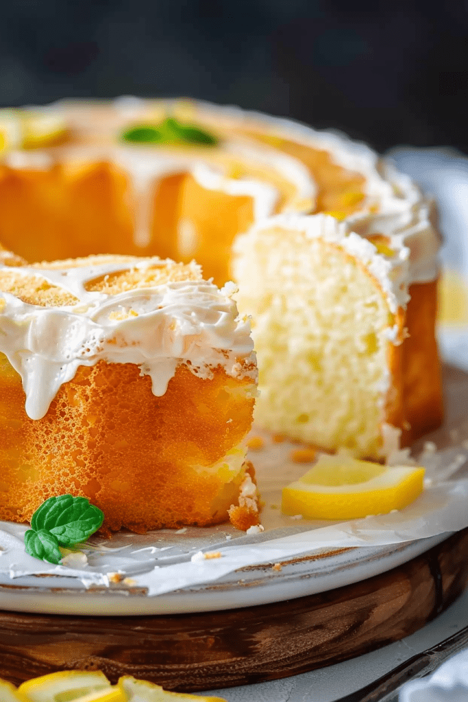 Simple Glazed Lemon Chiffon Cake Recipe