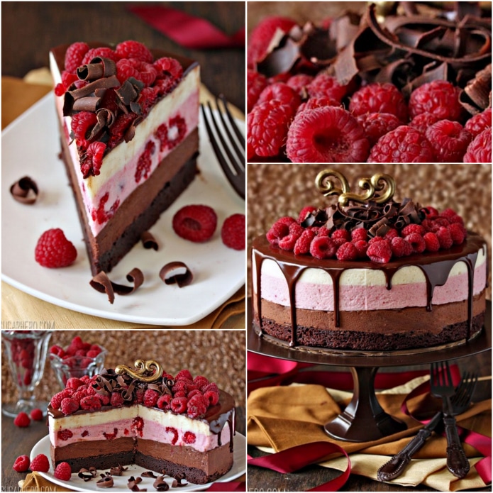 Raspberry Chocolate Mousse Cake