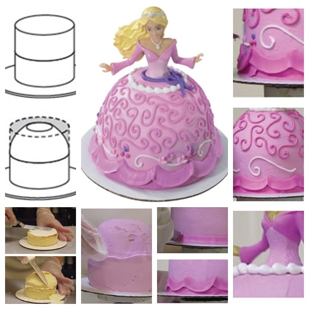 DIY Barbie Princess Cake Decorating
