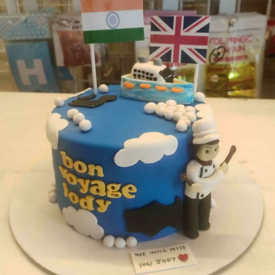 Bon Voyage CakeFarewell Cakes Online delivery HyderabadCakeSmash.in