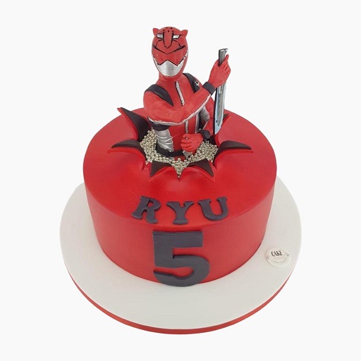 Red Power Ranger cake