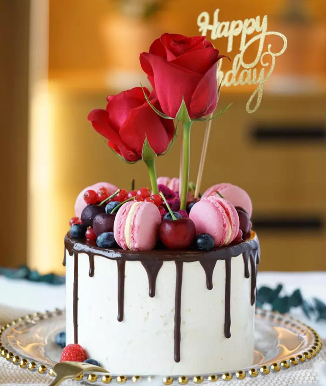 Cherry Rose Lover Cake Valentine's Day Special Cake GIft Caketalk.ae