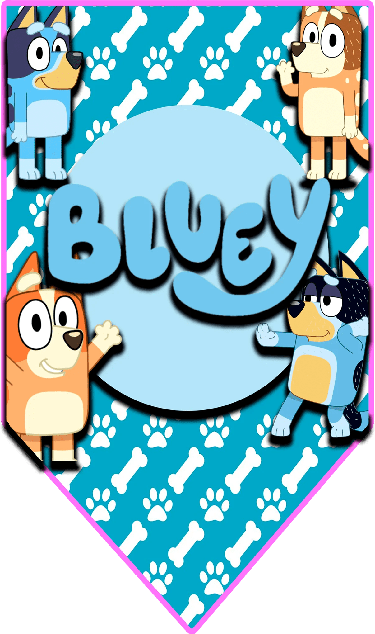 Bluey To Print: Free Cake Toppers, Stickers, PNG And Pennants!!