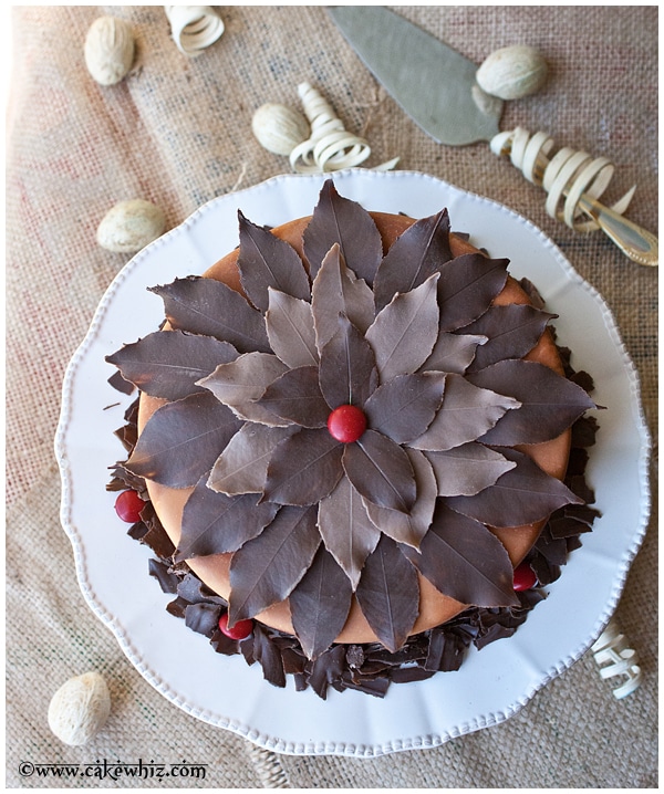 Fall Themed Chocolate Tree Cake