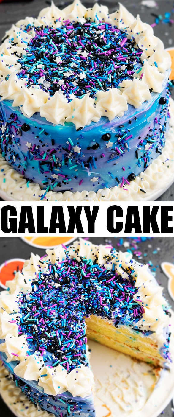 Easy Galaxy Cake CakeWhiz