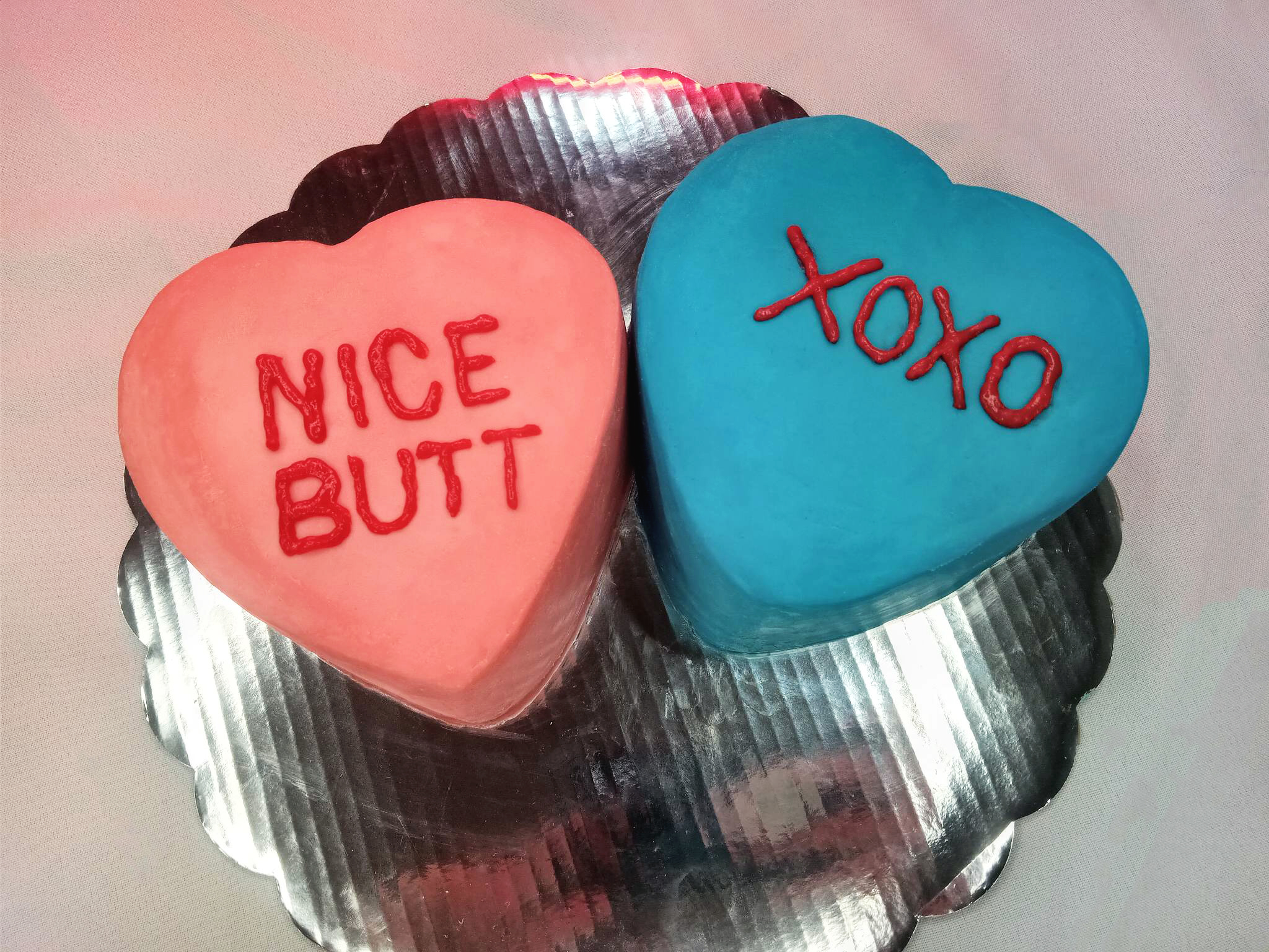 Valentines Day Conversation Heart Cake Cakin Cakery