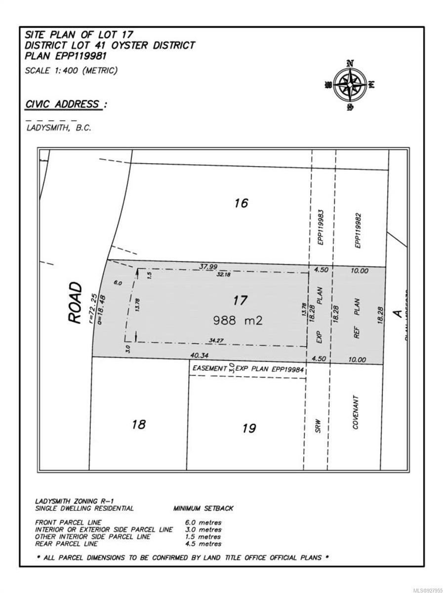 I have sold a property at Lot 17 Sanderson Rd in Ladysmith