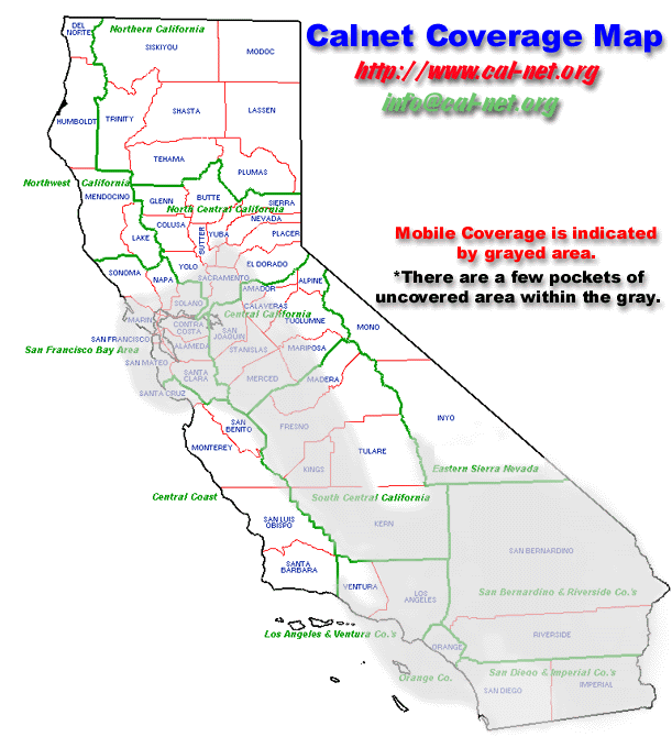 Cal Net Coverage Map Coverage Map