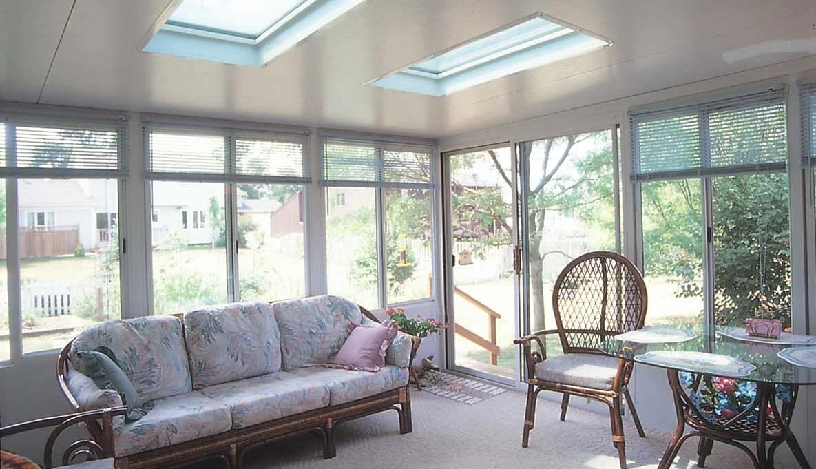 Aluminum Straight Eave Solid Roof Sunrooms & Patio Enclosures