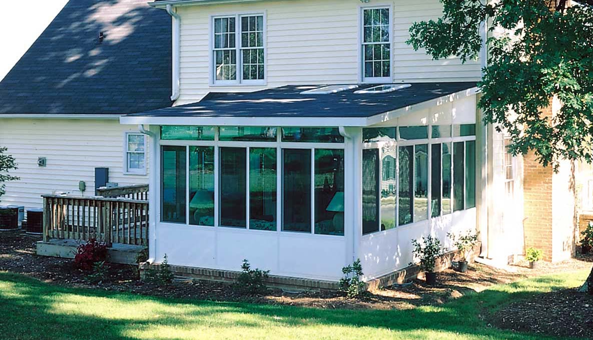 Aluminum Straight Eave Solid Roof Sunrooms & Patio Enclosures