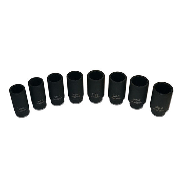 12 Point Metric Axle Nut Socket Set, 8 PC - Cal-Van Tools