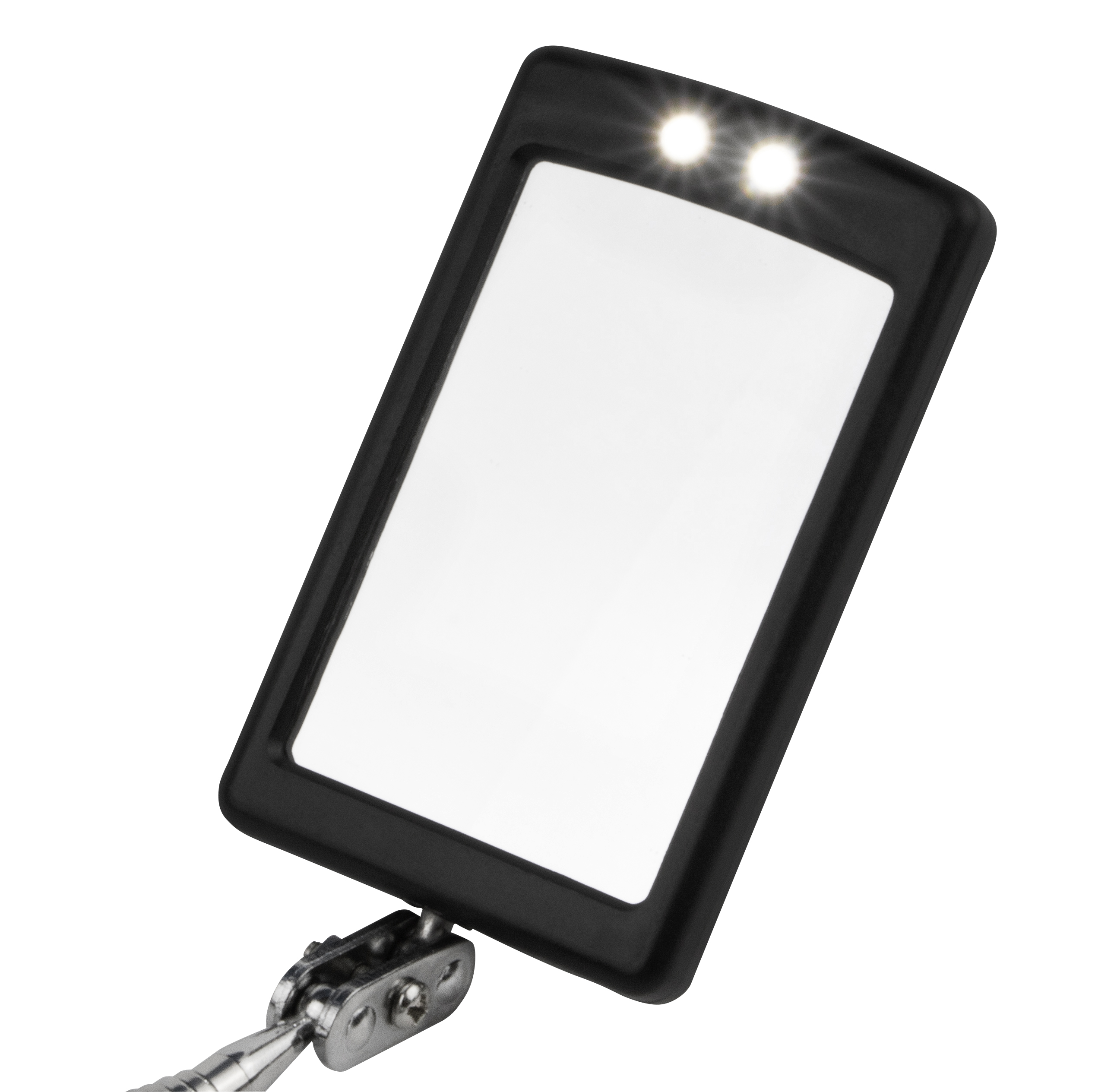 Rectangular Inspection Mirror with Dual LED Lights CalVan Tools