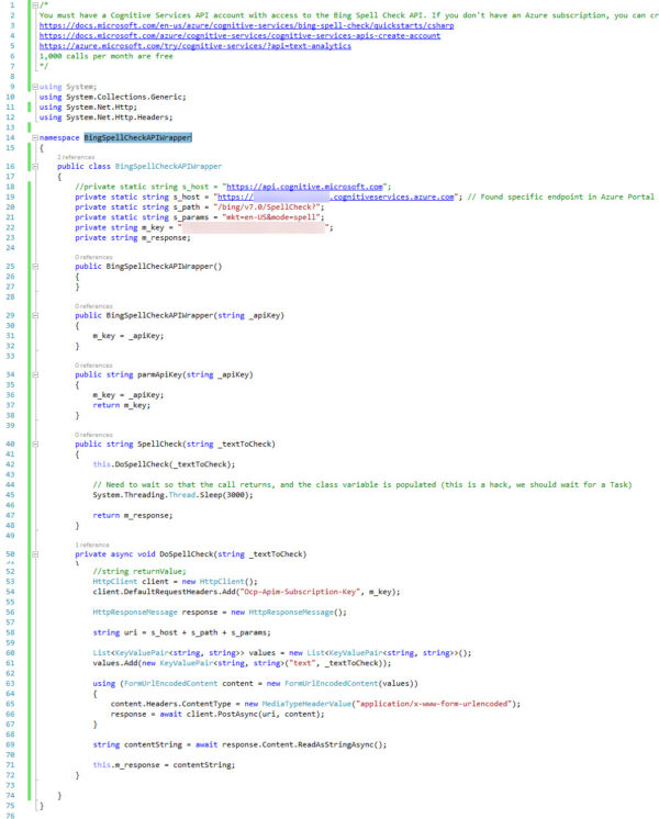 Spell check using Bing Spell Check API Cognitive Services in Dynamics Spell check using Bing Spell Check API Cognitive Services in Dynamics
