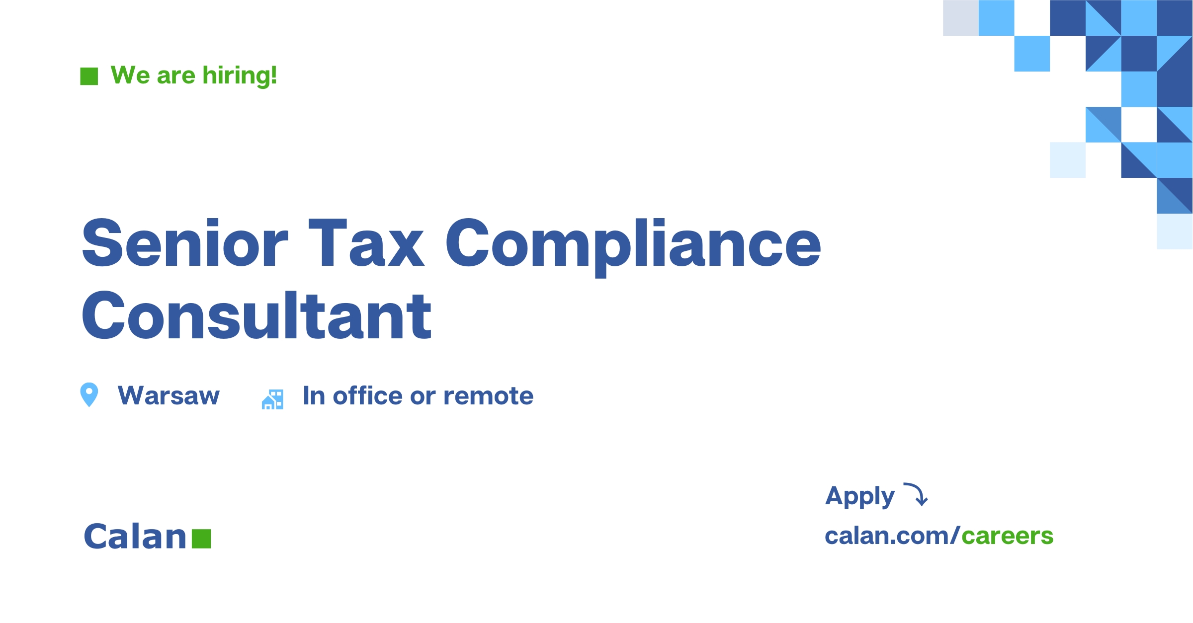Senior Tax Compliance Consultant Calan