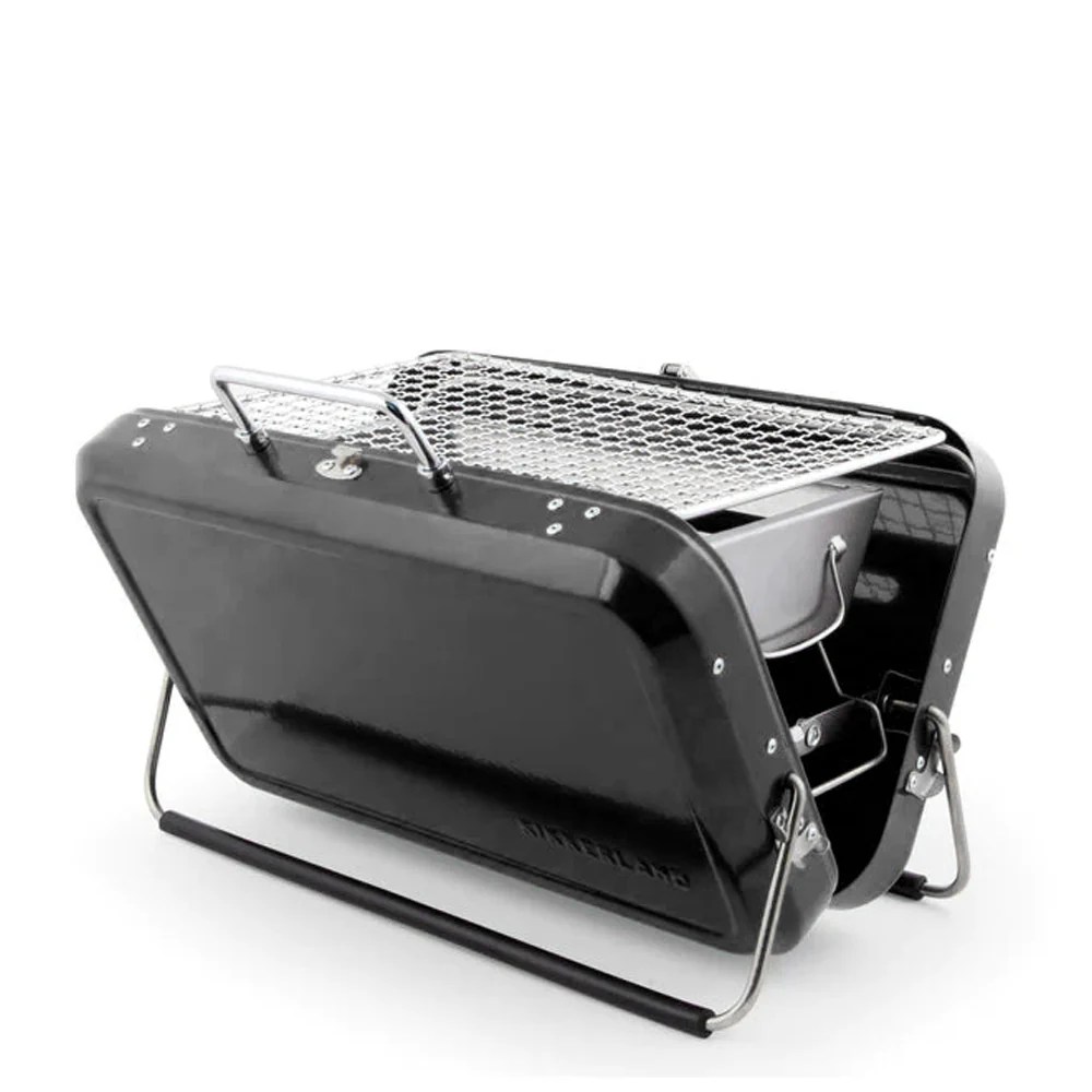 RoastnRoll Portable Suitcase BBQ Grill Black Calasca