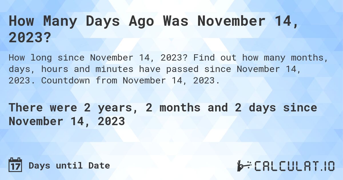 November 14 2023 Day