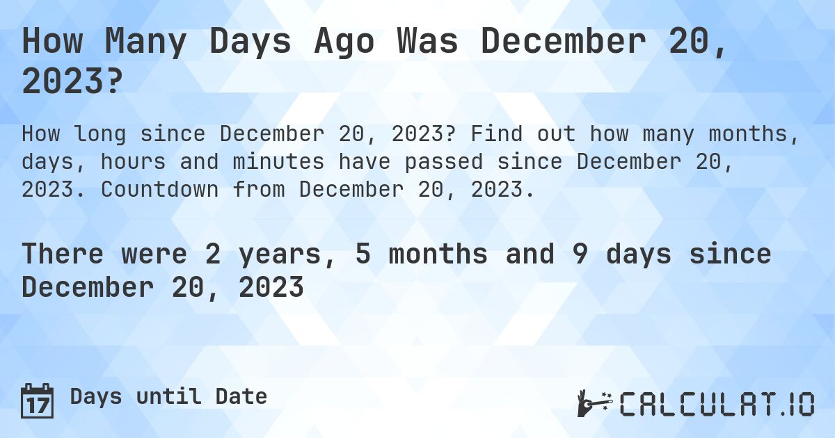 How Many Days Till Winter 2023 How Many Days Until December 20, 2023 | Calculate