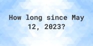 How Many Days Until May 12 2023 X2023C