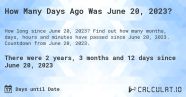 How Many Days Until June 20th 2023 W2023I