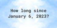 How Many Days Until January 6th 2023 T2023C