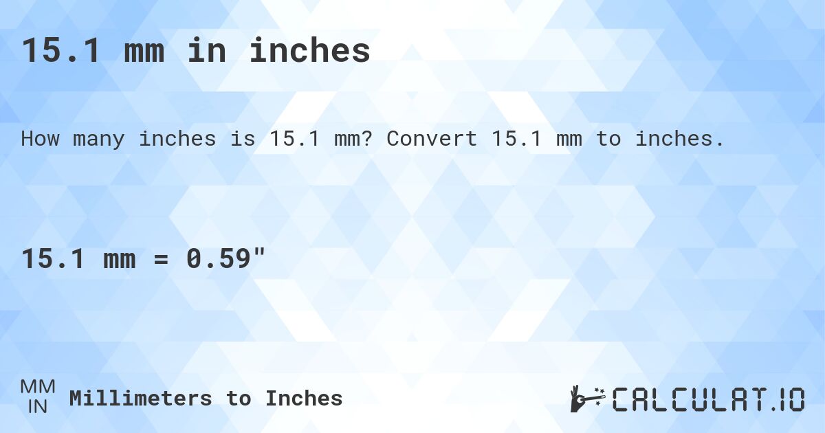 15.1 mm in inches Convert