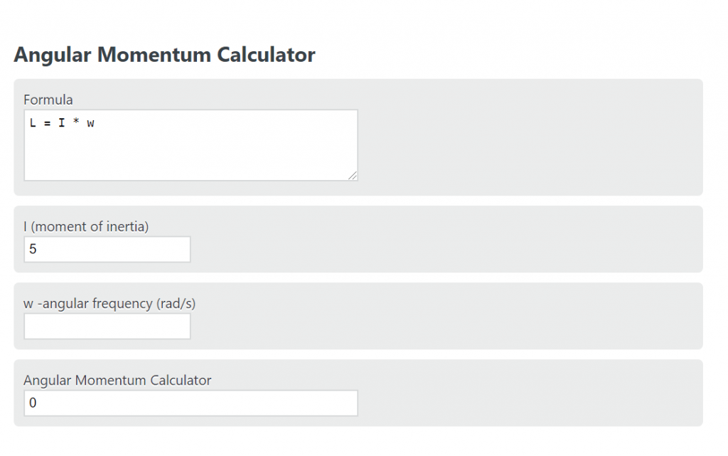 Angular Momentum Calculator Formula Example Calculator Academy