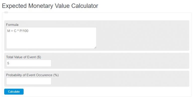 Expected Value Calculator Calculator Academy