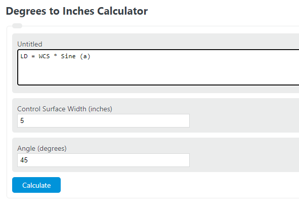 Degrees to Inches Calculator Calculator Academy
