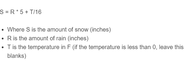 Rain to Snow Calculator - Calculator Academy