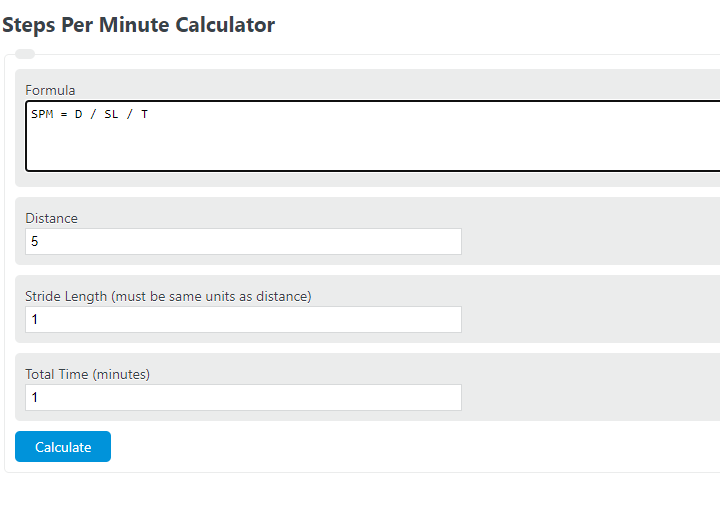 Steps Per Minute Calculator Calculator Academy